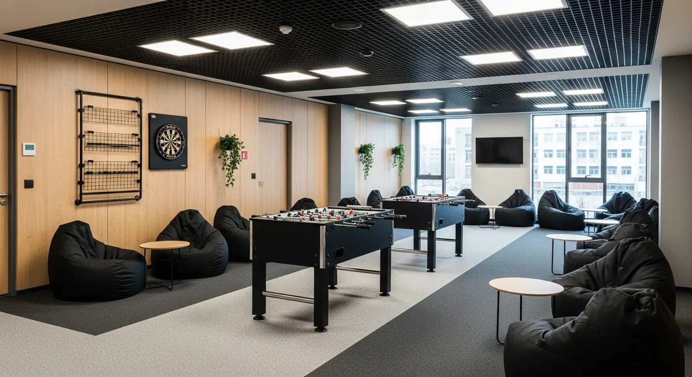 Interaktywny sufit w strefie relaksu