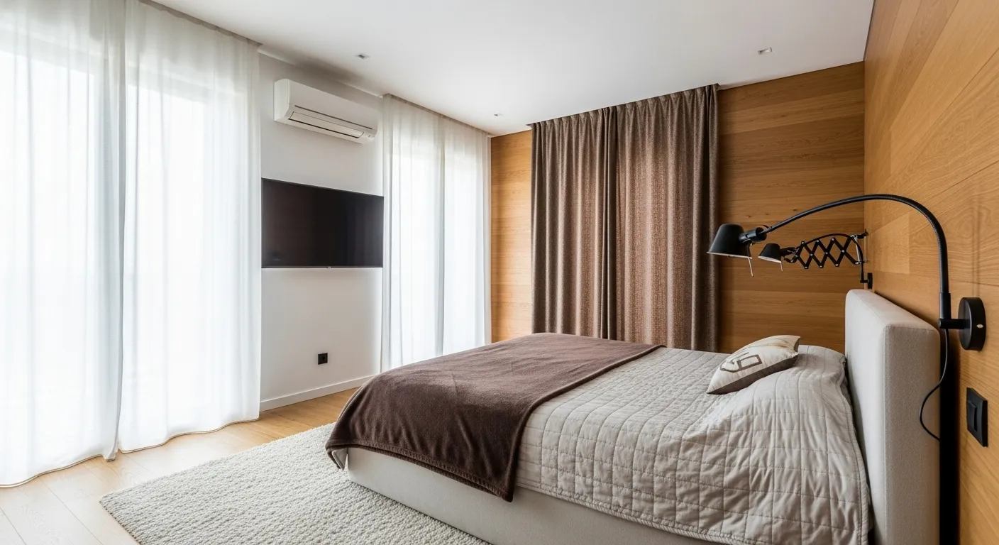 Matowy sufit w sypialni