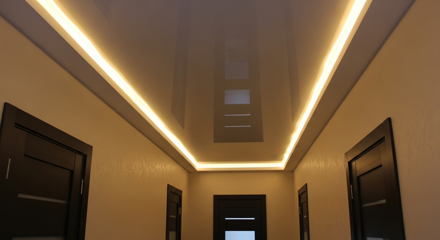 Sufit pływający z podświetleniem konturowym