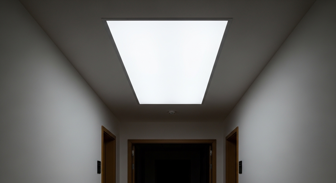Sufit z podświetleniem na całej powierzchni — równomierne światło