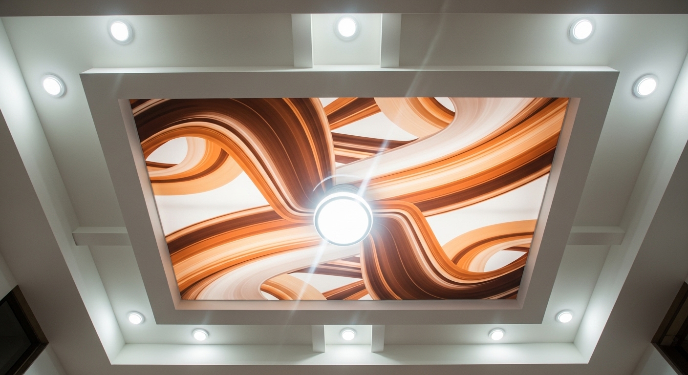 Sufit napinany z fotodrukiem — personalizowany wzór